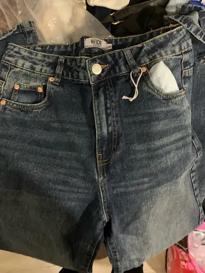 Wide Leg Denim Jeans, View more