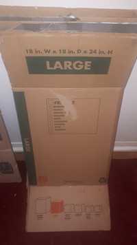 4 large moving boxes for sale 