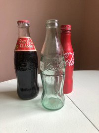 Vintage Coke Bottle, large 26 oz, tall green glass bottle; white script  Coca-Cola. No chips, no cracks. Classic Vintage soda pop Coke bottle