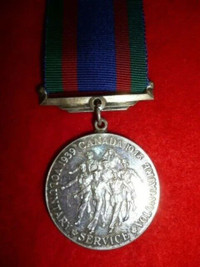 Antique The Canadian Military Medal WW2 - sterling silver