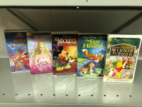 VHS Barbie, All Dogs G/T Heaven, Mickey,The Fox & Hound, Winnie