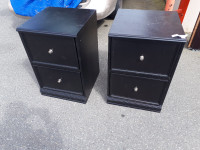 2 SOLID WOOD FILE CABINETS