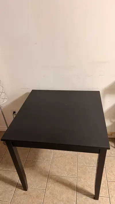 Ikea table and foldable chair, View more