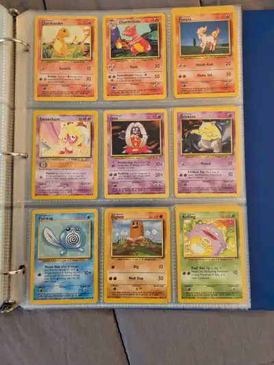 Pokémon cards in varied condition, many in amazing condition and some used condition. Maybe about 3-...