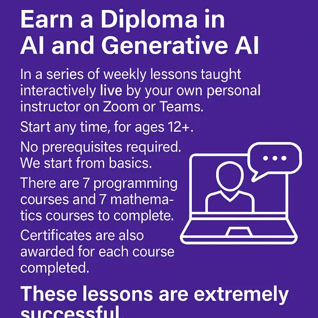 Earn a Diploma in AI and Generative AI ages 12+63804732778115123