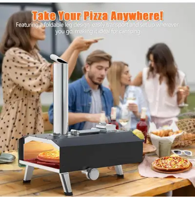 Wood pellet pizza oven used twice , View more