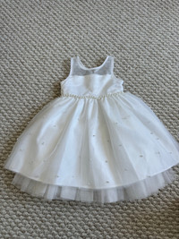 Little girls size 4 white dress - flower girl or baptism 