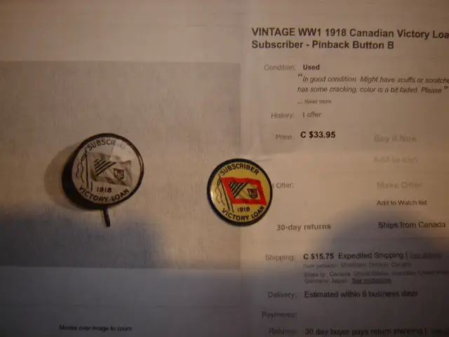 Vintage Pin Back Buttons - Scarce in Arts & Collectibles in St. Catharines - Image 5