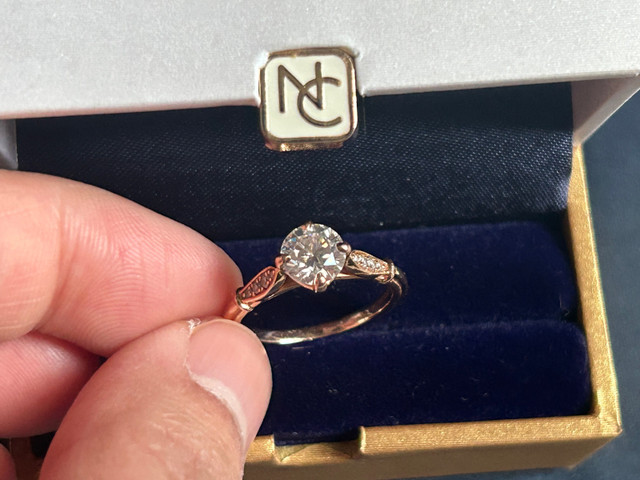 Moissanite 14K Rose gold ring in Jewellery & Watches in Edmonton - Image 4