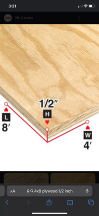 4x8 Plywood 1/2 Inch