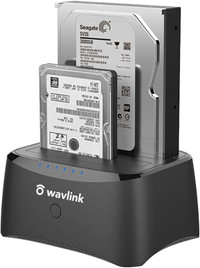 WAVLINK USB3.0 to SATA Universal Dual Bay Hard Drive Docking Stn
