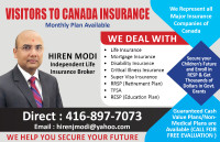 Super Visa Insurance & Visitor Visa Insurance Call 416-897-7073