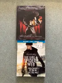 Bluray EUC The Girl With Dragon Tattoo Trilogy in Spider's Web