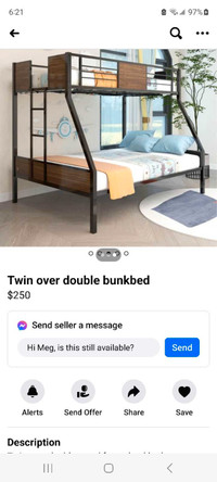 A twin over double bunk bed for my twins 