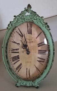 Vintage Rare Antique de Paris 1887 Metal Table Clock