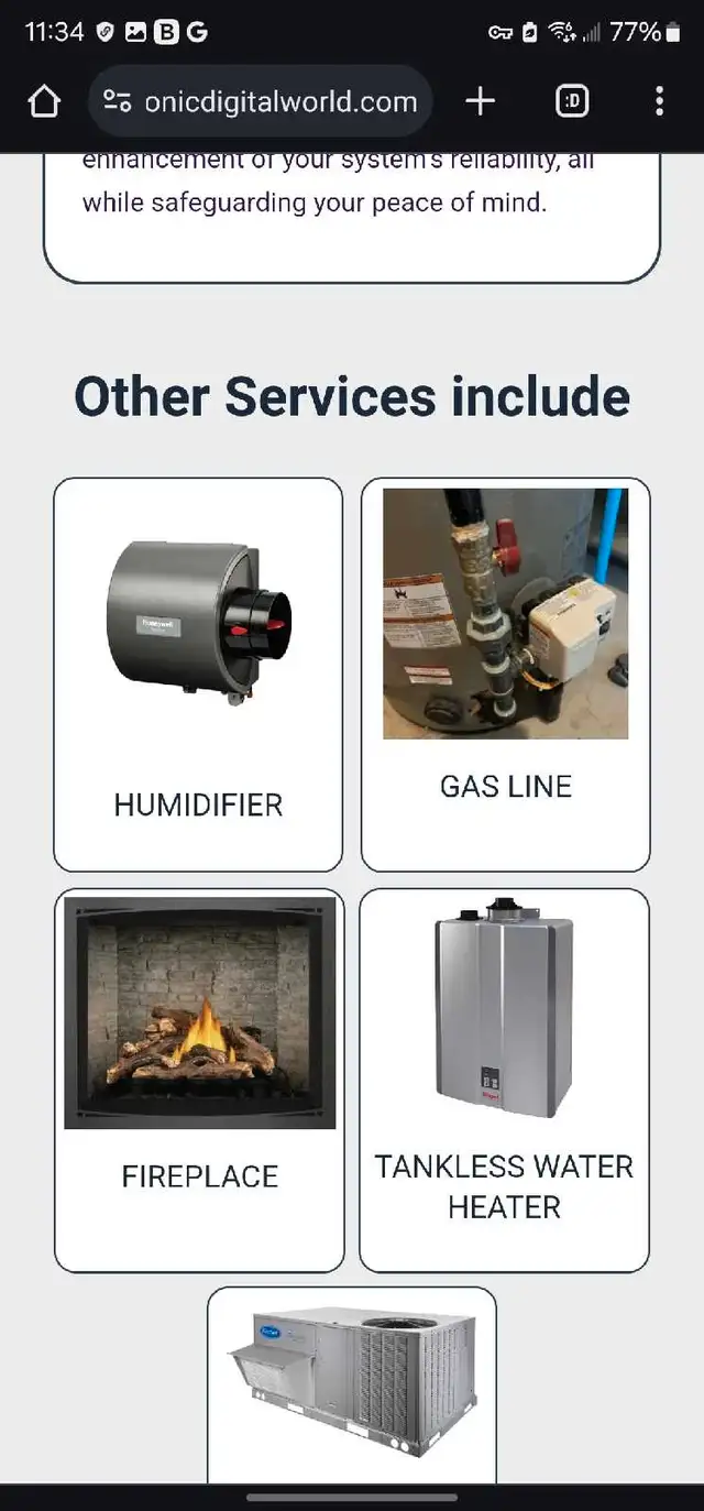 AC, Furnace, Humidifier, Tank and Tankless Water Heater Services63654774880769124