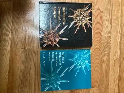 All textbooks are $5. Qualitative analytical chemistry textbook includes a solution manual, the set...