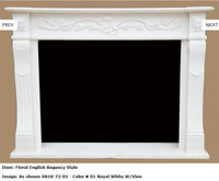 CLOSING SALE: Hand Carved Marble Fireplace Mantel