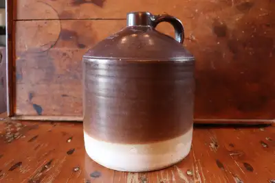 Vintage Montreal Merchant Stoneware Jug/Crock, View more