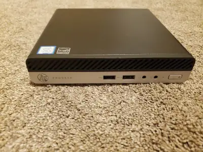 HP mini desktop PC, Intel i5, 8GB RAM, 256GB SSD, Wi-Fi, View more