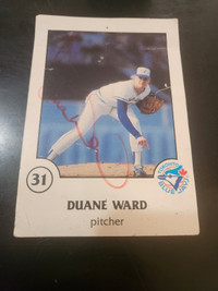 Duane ward signed big card