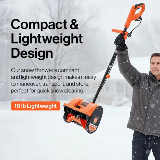 ⭐New⭐ SuperHandy 12" Electric Snow Thrower 120V Corded in Snowblowers in Markham / York Region - Image 6