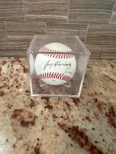 Tony Fernandez autographed baseball Blue Jay great Hand signed in person No COA with this baseball C...