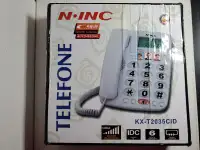 N•Inc Telephone auto-redial KX-T2035CID big numbers brand new