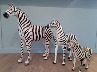 Handmade trio of Zebras