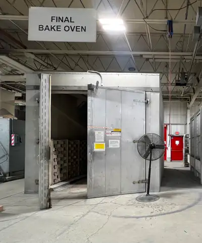 2013 GFS powder coating bake oven for sale. 10W x 14L x 10H. This oven is set up for Natural gas. Wa...