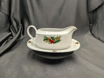 Kopin Christmas Heritage Gravy Boat and Underplate, View more