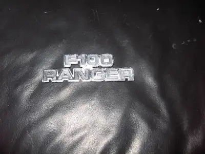 FOR SALE: 1 only, USED OEM 1978 F100 RANGER, FRONT COWL SIDE EMBLEM, NAME PLATE or Badge, casting id...