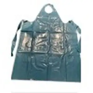 Tablier bleu en PVC / Blue PVC Apron, View more