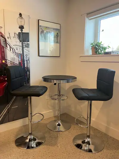 pub/cafe table and stools, View more