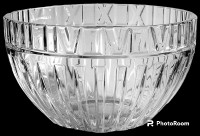 1980s Vintage Signed Tiffany & Co 9 3/4 inch Polished Crystal "A
