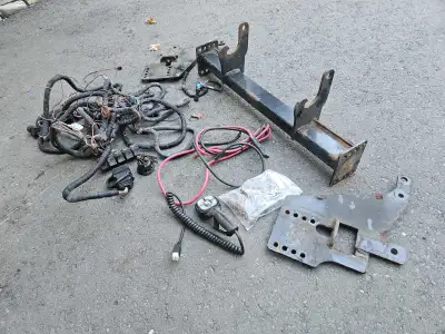Boss Snowplow mounting bracket with wiring harness (minus controller) for sale. Upgraded to new Taco...