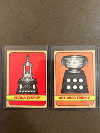 1972-73 NHL Hockey Trophy Cards