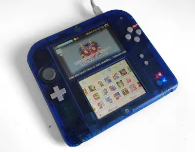Clear Blue Nintendo 2DS with 110+ 3DS games, View more