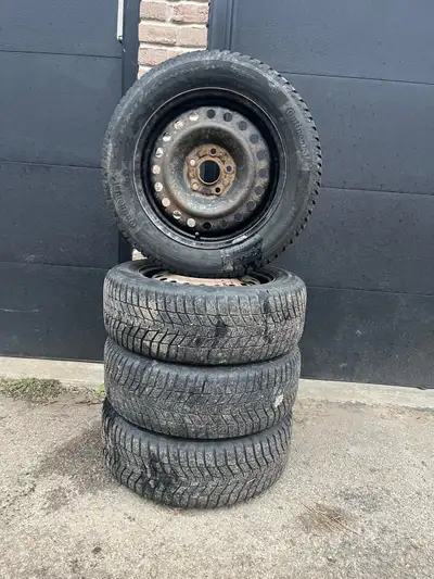 Continental winter tires for sale. 205/60 R16. Only used for one season. Came off a Honda Accord.