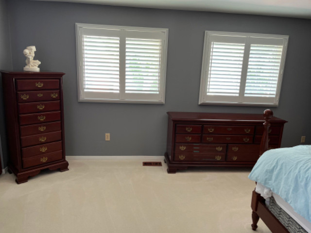 2 Bedroom Dressers $300each/Queen Frame$100 Solid Cherrywood in Dressers & Wardrobes in Norfolk County
