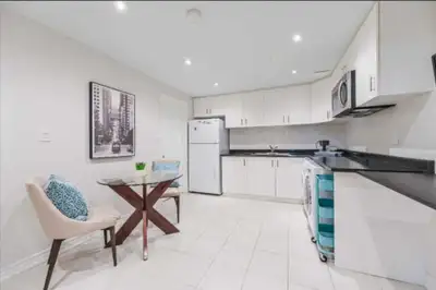 Clean basement room Private Bathroom Parking available Shared kitchen and laundry room with 1 other...