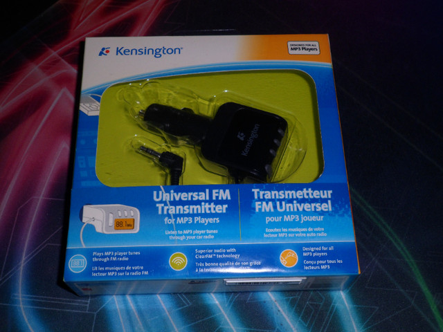 Kensington Universal FM Transmitter for MP3 Players (Black) NEW in Other in Markham / York Region