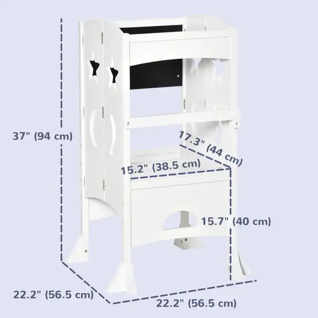 Kids Kitchen Helper Foldable Step Stool Toddler Kitchen Stool wi in Chairs & Recliners in Markham / York Region - Image 4