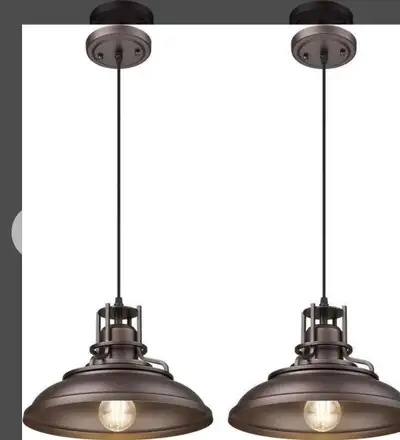 FEMILA 2-PACK INDUSTRIAL PENDANT LIGHTS, ORB, View more