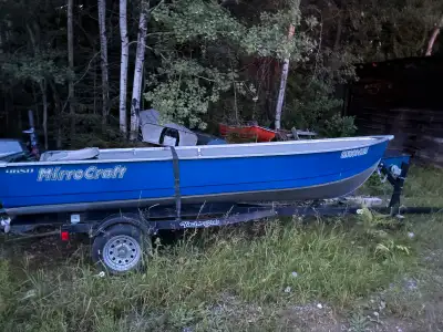 I am selling a used 14ft Mirro Craft boat, equipped with a 9.9 Yamaha engine from 2022, offering rel...