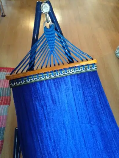 Hamac Kiri pliable, support en acier, capacité 275 lb, bleu, View more