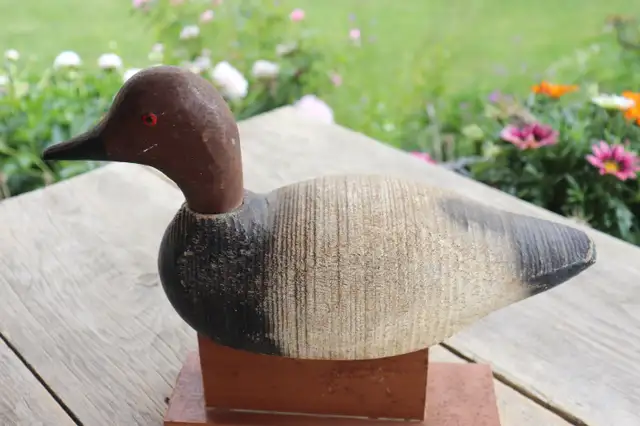 Old Wooden Decoy On Stand in Arts & Collectibles in London - Image 4