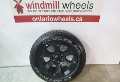 2019 - 2026 Dodge Ram 1500 New Body Style 20" Satin Black 6 bolt Rims & 275/55R20 Bridgestone Dueler...