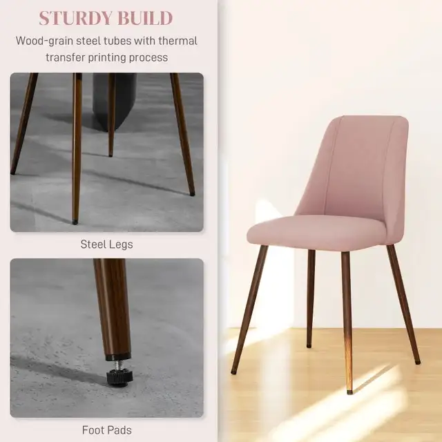 4x Velvet Dining Chairs - Pink in Chairs & Recliners in Markham / York Region - Image 6