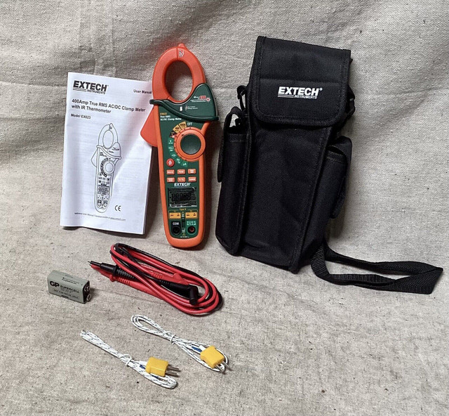 EXTECH-EX623  400A  DUAL INPUT AC/DC CLAMP METER  +  IR THERMTER in Other in Mississauga / Peel Region